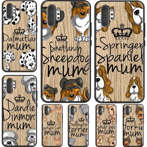 Shar pei dog English Springer spaniel Mum For Samsung S9 S10 e S8 S20 Plus Case For Galaxy Note 20 Ultra 9 8 Note 10 Plus Coque
