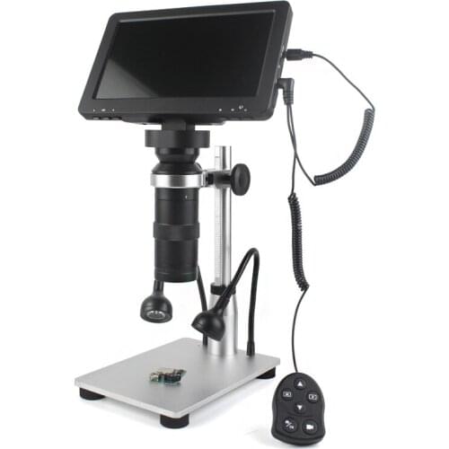 7 inch LCD Digital Microscope HD USB Electronic Video Microscope 130X Lens Coin Microscope Camera for mobile phone repair