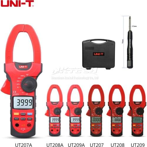 UNI-T Digital Clamp Meter UT207 UT207A UT208 UT208A UT209 UT209A Auto Range AC DC Volt Current 1000V 1000A Ammeter Frequency OHM