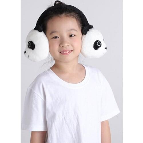 Kids Boy Girl Winter Ear Warmer Panda Earmuffs 3D Muffs Earflap Headband