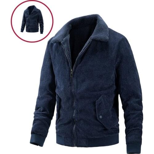 HANQIU Mens Corduroy Jackets