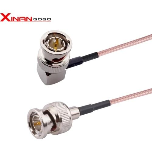 BNC Male to BNC Male Right Angle RG179 Cable Plug to Plug Connector for Video Camera SDI Camcorder HD-SDI/3G-SDI/4K/8K