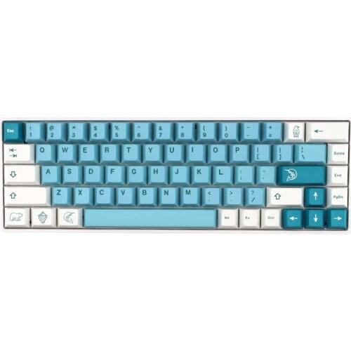 Iceberg Keycaps DYE Sublimation Keycap For Mechanical Keyboard Cherry Profile Key Cap PBT GH60 TKL 125keys