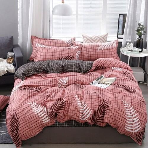 Bedding set 3/4 piece twin queen bedding set Luxury home textiles Check Stripe Extra Large comforter bedding sets Bed Sheet