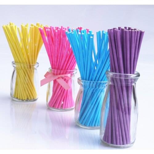 Candy bar pink 100Pcs/lot Pop Sucker Sticks Cake Plastic Lolly Lollipop Candy Chocolate DIY Modelling Mould Cake pop stick 15cm