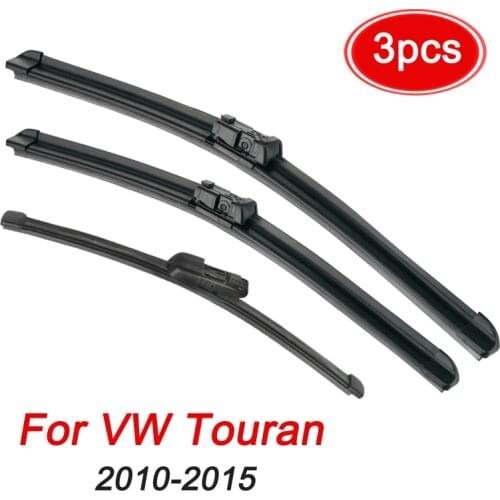MIDOON Wiper Front Rear Wiper Blades Set For VW Touran 2010-2015 2014 2013 Windshield Windscreen 24"+18"+14"