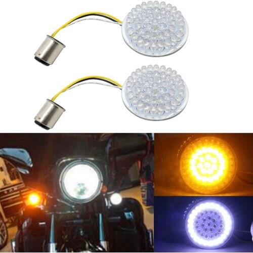 Motorcycle Turn Signal Indicator Light 1156 LED For Harley Sportster XL 883 1200 Iron SuperLow Softail Dyna Touring CVO