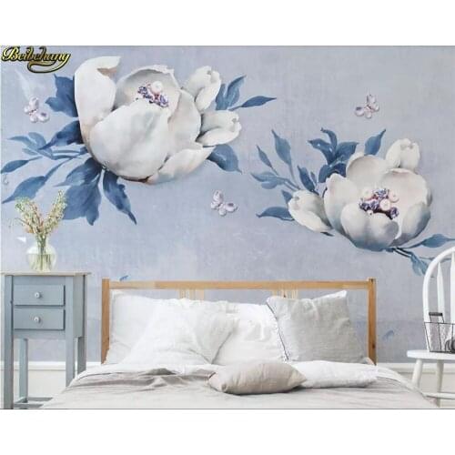 Beibehang Custom photo wallpaper mural modern jewelry three-dimensional floral nordic background wall papel de parede 3d