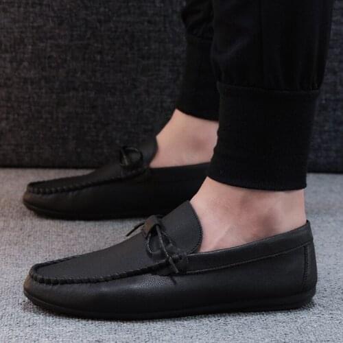 2020 autumn Fashion Mens Loafers shoes Slip-On Leather Men cheap tassel Leather Shoes Men Flats tassel shoes men