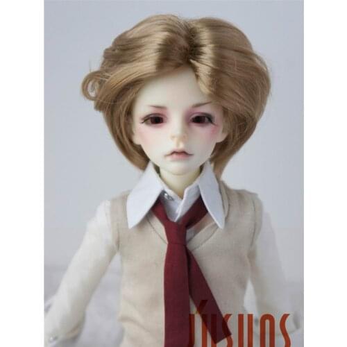 JD246 1/4 MSD Mid parting short curly wig 7-8inch synthetic mohair doll accessories