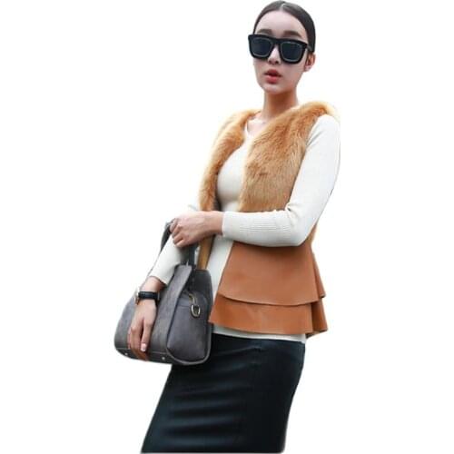 Plush Vest Fur Coat Womens Splice Fleece Vests Women Short Winter Padded Sleeveless Gilet Waistcoat Tops Chaleco Mujer winter