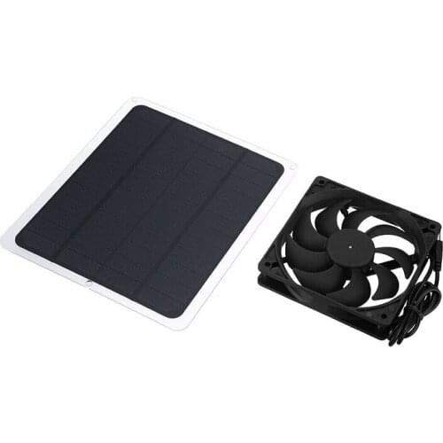 Portable 10W 12V Solar Ppowered Greenhouse Fans Travelling RV Roof Solar Exhaust Fan Mini Ventilator Fan Home Appliances