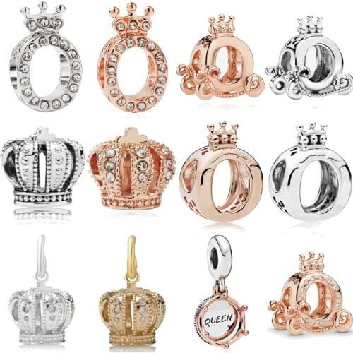 Princess Crown trinket fashion jewelry fit pandora bracelet berloque charms diy pendan necklace beads fashion women queen