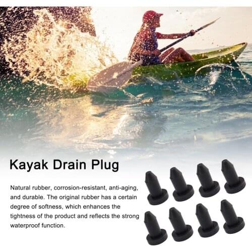 Lightweight 8PCS Kayak Drain Valve Plug Rubber Water Stopper Waterproof Kayak Drain Holes Plugs Fishing Boats Accessories Hot