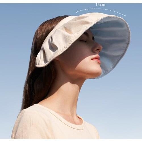 Foldable Big Brim Summer Sun Empty Top Cap Hats for Women Girls Sunshade Sunscreen UV Protection Beach Hat Ladies Hats Chapeau