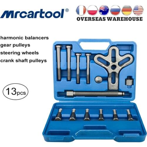MR CARTOOL 13pcs Wheel Bearing Puller Removal Balancer Steering Automotive Tools Crankshaft Gear pulley Pullering Repair Kit