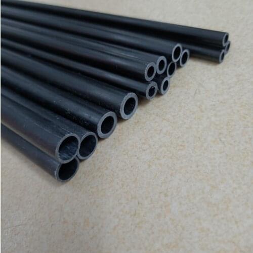 30PCS Glass Fiber Tube 12x6mm Black Fiberglass Tube Insulation Hollow Fiberglass Rod Lenght 500mm