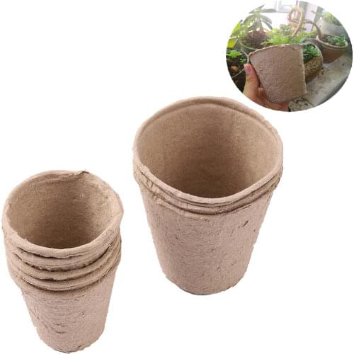 Environmental Paper Pulp Cultivation Cup Vegetable Breeding Seedling Nursery Pot Garden Garden Plating Germination Pots 10 Pcs