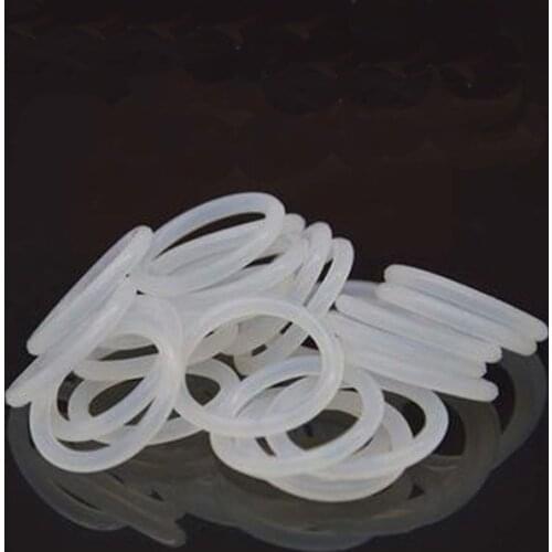 20pcs Silicone O-ring white Wire diameter 3mm VMQ seal OD 26mm-33mm High temperature resistance Food contact level rubber