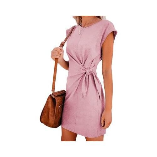 2021Women Summer Dress Sleeveless Up Elegant Casual Cotton Dresses Sexy Fashion Party Long Sleeve Dress Push Size