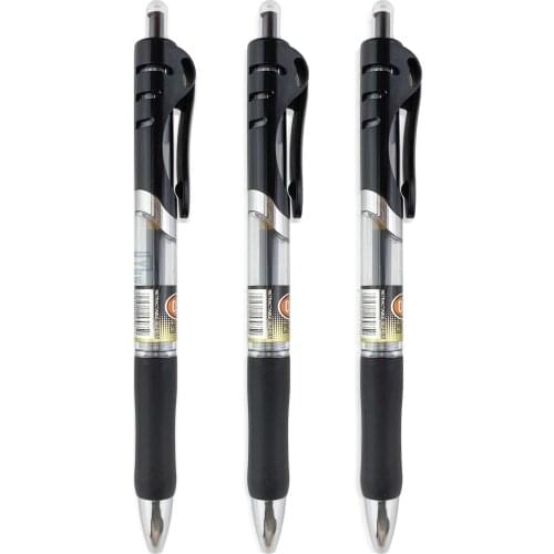 K-35 0.5mm Comfortable Push Type Neutral Pen Black/Blue/Red K35 Students Office Special Pen 3PCS Supplies