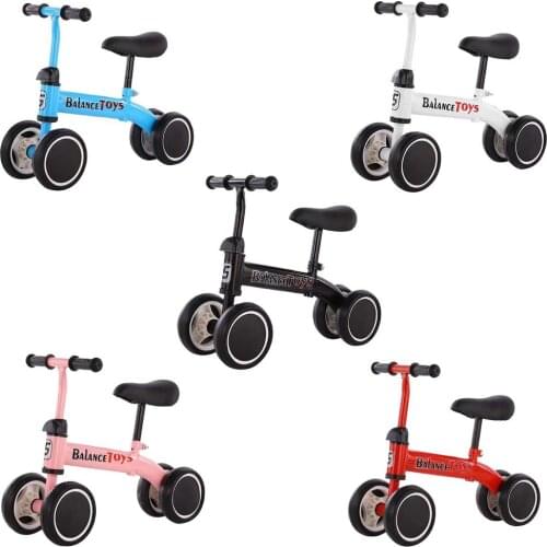 5 Colors Baby Balance Bike High Quality Durable Non-toxic Abrasion-resistant 135-degree Rotation Non-skid Wheels Balance Bikes