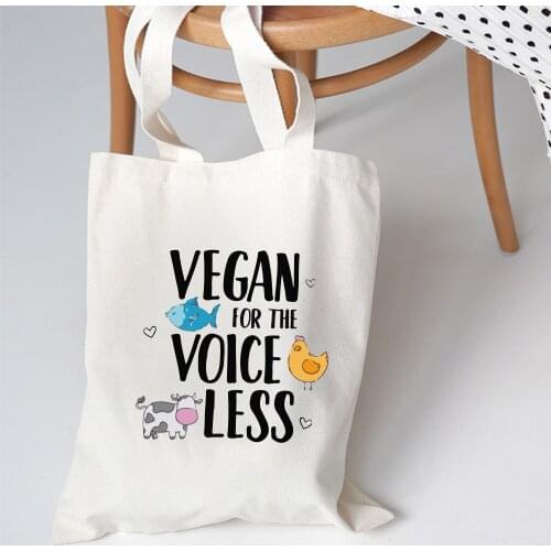 Large Canvas Grocery Bag Japanese Kawaii Tote Shopping Bag for Lady Literary Cartoon Shoulder Bag Women Cotton Cloth Shopper Bag