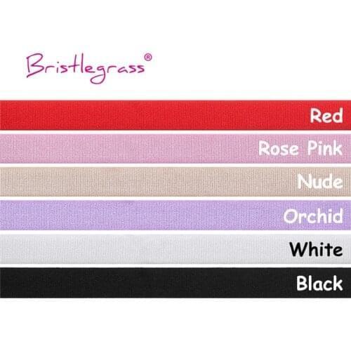 BRISTLEGRASS 100 Yard by Roll 3/8" 10mm Nylon Bra Strap Elastics Shoulder Tape Spandex Satin Band Underwear Lingerie Sewing Trim