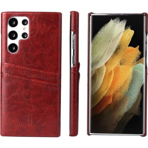 Ultra Thin Retro Oil Wax Pu Leather Back Card Slots Case For Samsung Galaxy S20 S21 S10 S8 S9 Plus Note 5 8 9 10 20 Plus Cover