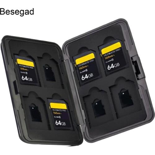 Aluminum SD Micro Digital Memory Card Carrying Case Holder Organizer Box for Computer Camera Media Storage Organization