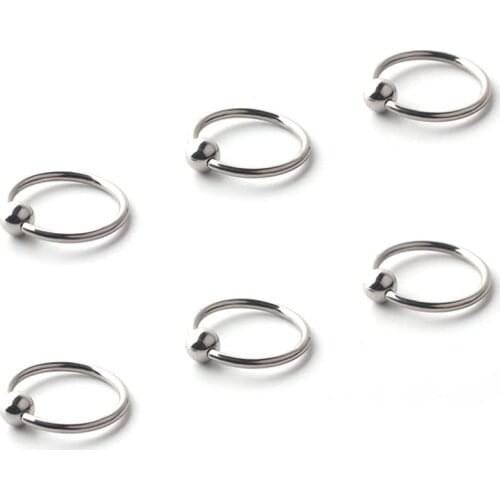 Surgical Steel Captive Bead Rings Prince Albert PA Nipple Nose Eyebrow Tragus Lip Ear Hoop Ring Piercing 14G 8MM,10MM,12MM,14MM