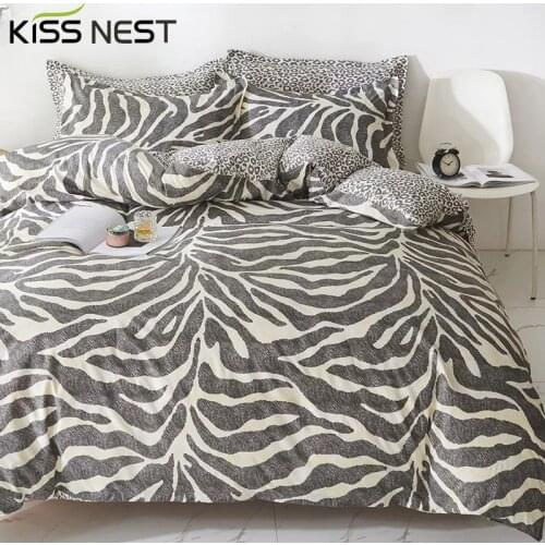 Nordic Leopard Pattern European Style Bedding Set,Duvet Cover Set 220x240 200x200,Microfiber Fabric For Home,1/2 Pillowcases