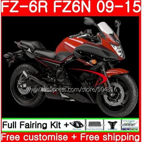 Body For YAMAHA FZ6N FZ6 FZ6R 09 10 11 12 13 14 15 gloss Light red 75SH6 FZ-6R FZ 6R 2009 2010 2011 2012 2013 2014 2015 Fairings