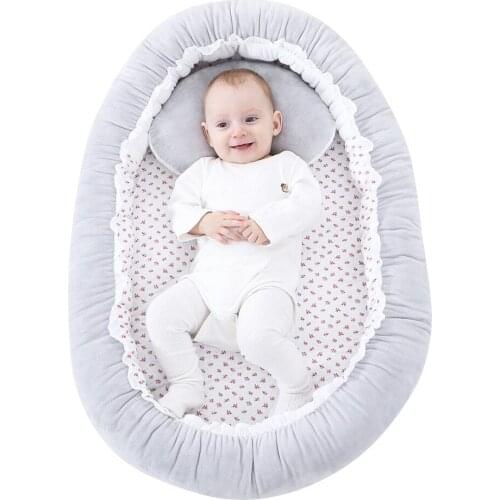 New super soft lace crib bed, baby uterus bionic bed, portable newborn bed baby crib accessories bassinet 2021