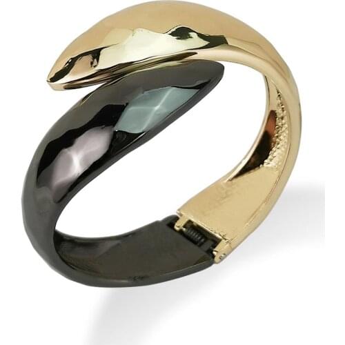 MANILAI Mixed Color Alloy Cuff Bracelets For Women Snake shape Jewelry Fashion Statement Bangles Bracelets Party Accessories