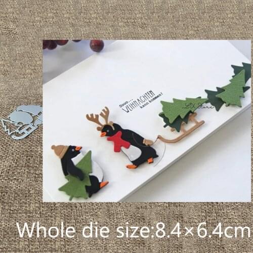 XLDesign Craft Metal Cutting Dies stencil mold Penguin sleigh decoration scrapbook Album Paper Card Craft Embossing die cuts