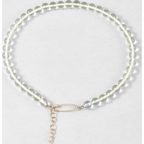 Fashion Round Transparent Bead Necklace Handmade Classic Women Short CollierJewelry High Quality Party Wedding Accessories 2020