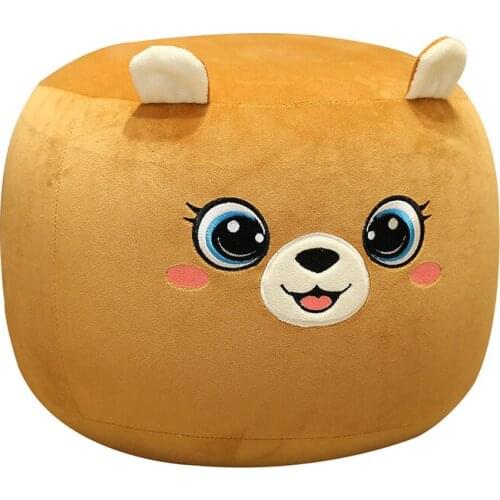 Cartoon Animal Shaped Plush Inflatable Stool Inflatable Thickening Stool Plush 3D Print Stool