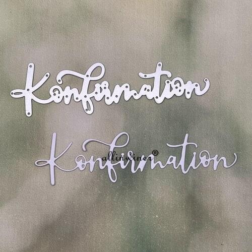 German communion letters Metal Cutting Dies Stencils For DIY Scrapbooking Decorative Embossing Handcraft Die Cutting Template