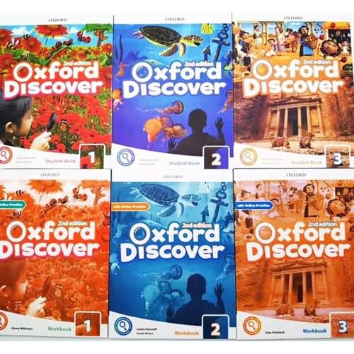 12PCS Oxford Discover 2nd Edition Level 1-6 Student Book and Workbook Young Learners English Children Age 7-16 Years Old