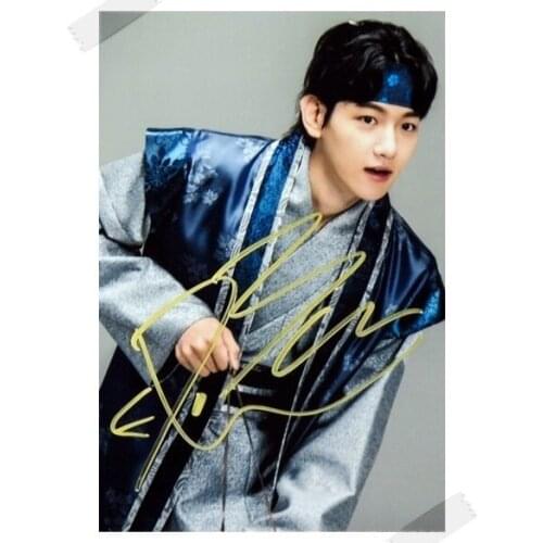 Signed KPOP EXO Baek Hyun autographed photo 6 inches free shipping KPOP 112017B