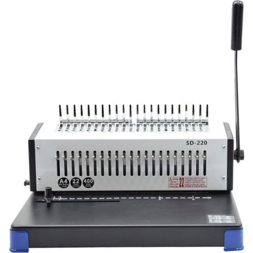 Manual comb type apron binding machine graphic shop office apron A4 clip strip punch binding machine