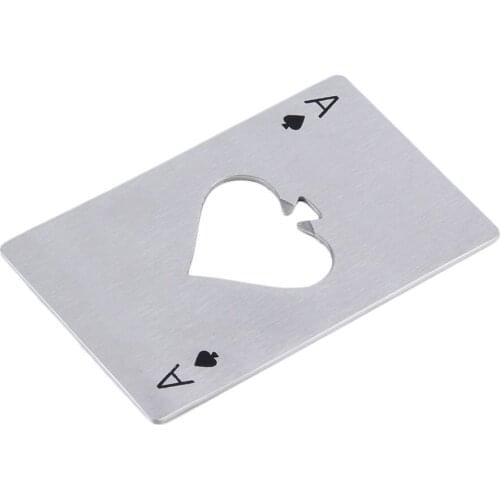 Stylish Poker Playing Card Ace of Spades Bar Tool Soda Beer Bottle Cap Opener Gift For Kitchen Outdoor Camping