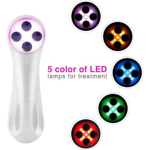 6 in 1 LED RF Photon Therapy Facial Skin Lifting Rejuvenation Vibration Device Machine Ion Microcurrent Mesotherapy Massager
