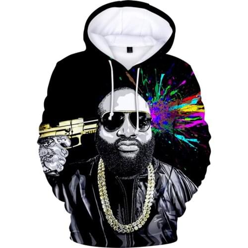 Characters Rick Ross 3D Print Hoodie Streetwear Oversized Hoodies Men Women Coats Sweatshirt Kids Pullover Sportswear Children
