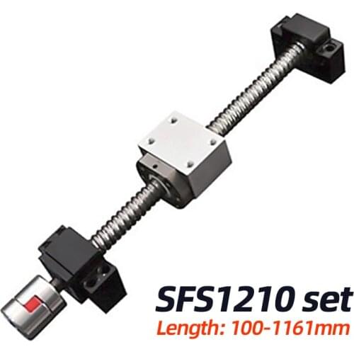 High quality silent SFS1210 ball screw with SFS1210 ball screw silent nut BKBF10, DSG12H and XB20-25For CNC parts processing