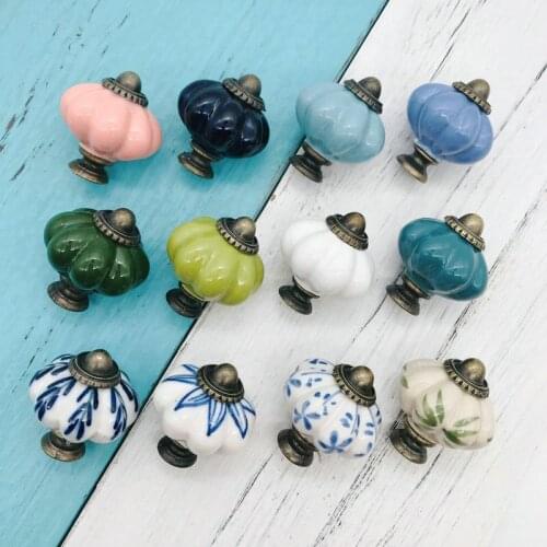 1pcs Decorative Furniture Drawer Door Handle Cabinet Round Knob Pulls Kitchen Cupboard Ceramic Handles Room Wardrobe Drawer Knob