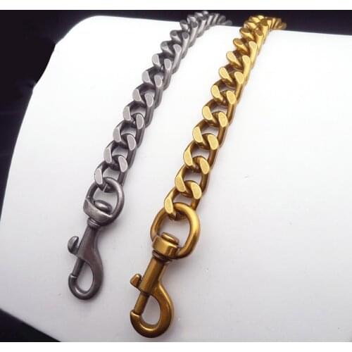 10mm Width Metal Bag Chain Women Bag Chain DIY Craft Accessories Bag Strap with Clasp Replacement Bag Parts Gold Silver Color
