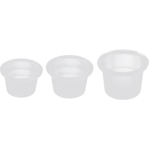 1000 Pcs Tattoo Ink Caps Plastic Cups Small Medium Large Tattoo Pigment Supply Holder Ink Caps Body Art Tools