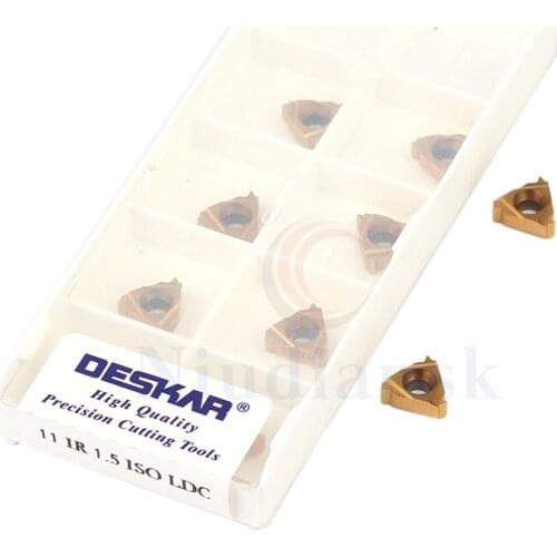 11IR ER 1.0ISO 1.25ISO 1.5ISO 1.75ISO 2.0ISO 2.5ISO LDA A55 A60 14W 19W LDA Threaded Carbide Inserts CNC Lathe Turning Tools